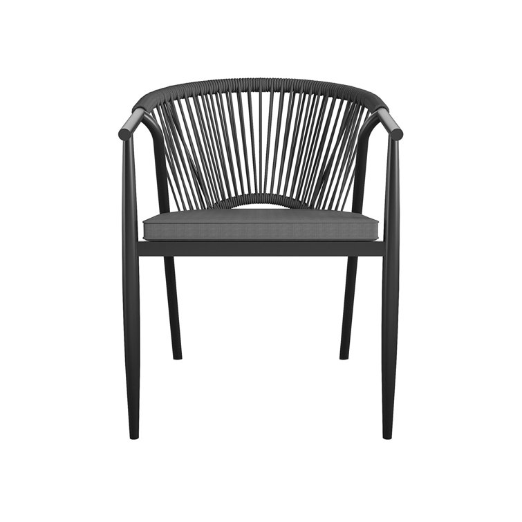 Circi Metal Outdoor Dining Armchair with Cushion & Reviews AllModern